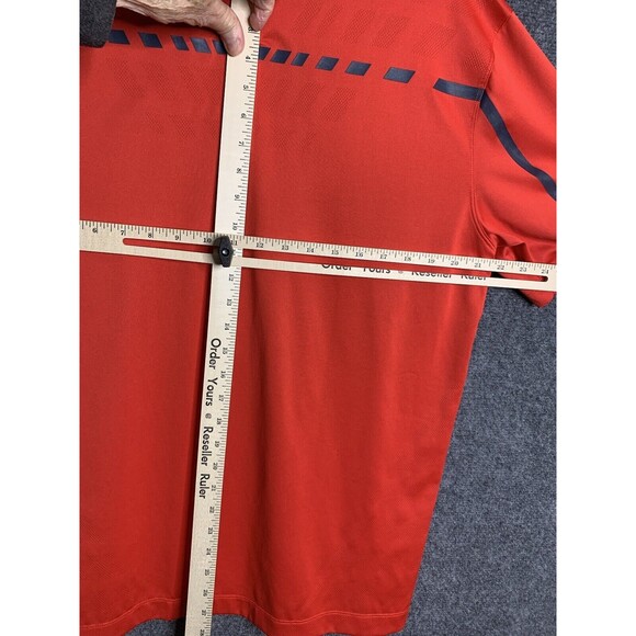 Nike Golf Polo Shirt Men Large Tour Performance Red Short Sleeve Dri Fit - Picture 9 of 12